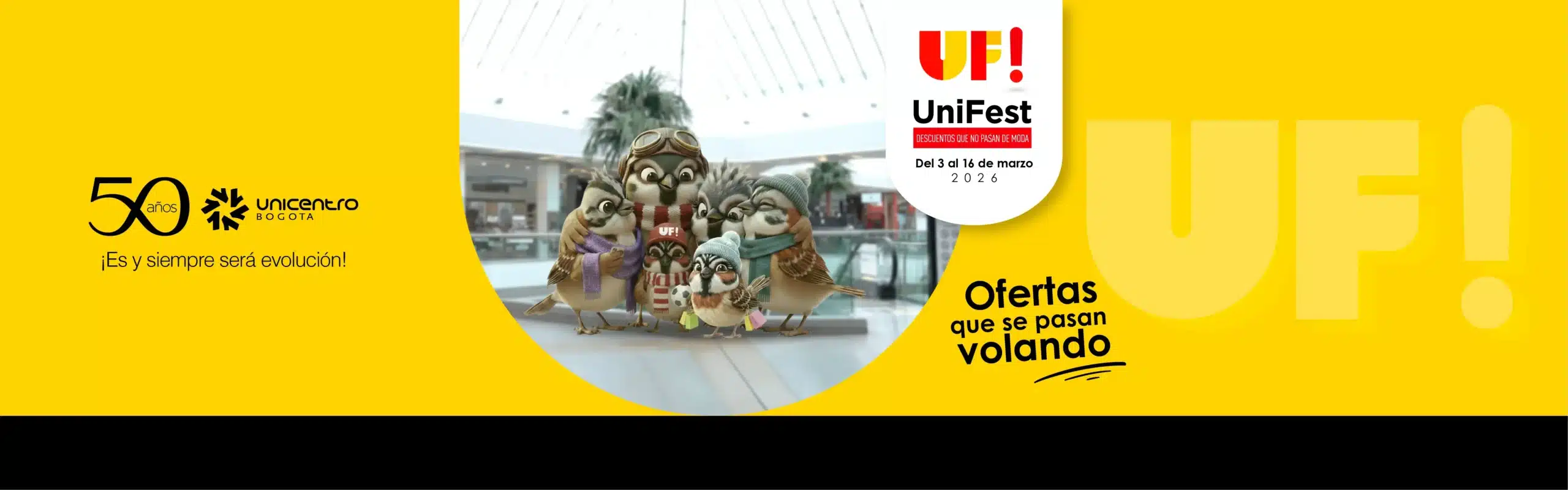 Llega UNIFEST 2026 el festival de descuentos màs esperado en Unicentro Bogotá